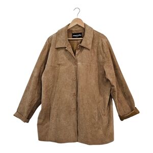 VTG Margaret Godfrey Womens Suede Leather Western Jacket Plus Size 2X